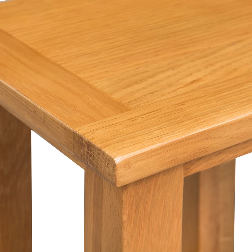 Tavolini da Salotto 2 pz 27x24x37 cm Legno Massello di Rovere - homemem39