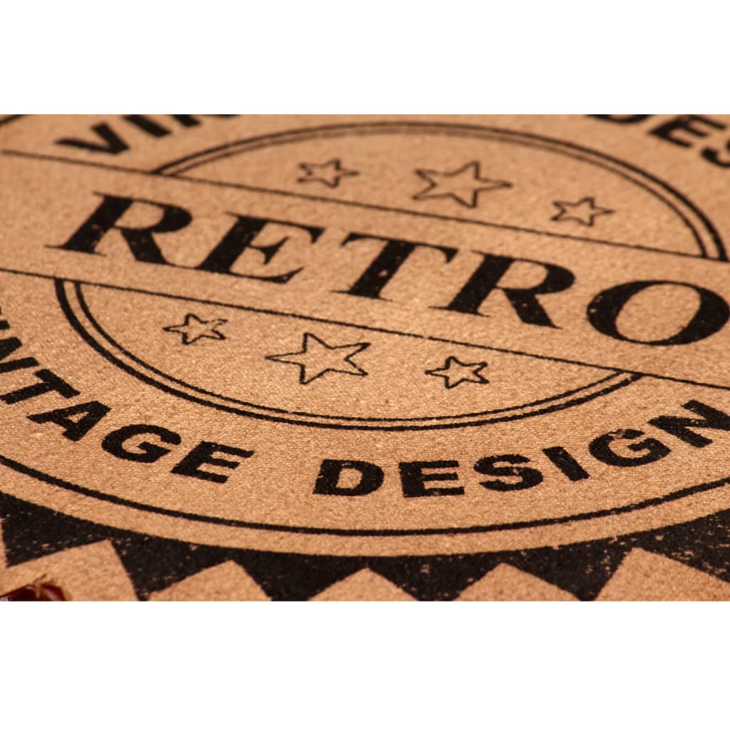 Set per Bar 9 pz in Legno Massello di Acacia Vera Pelle e Tela