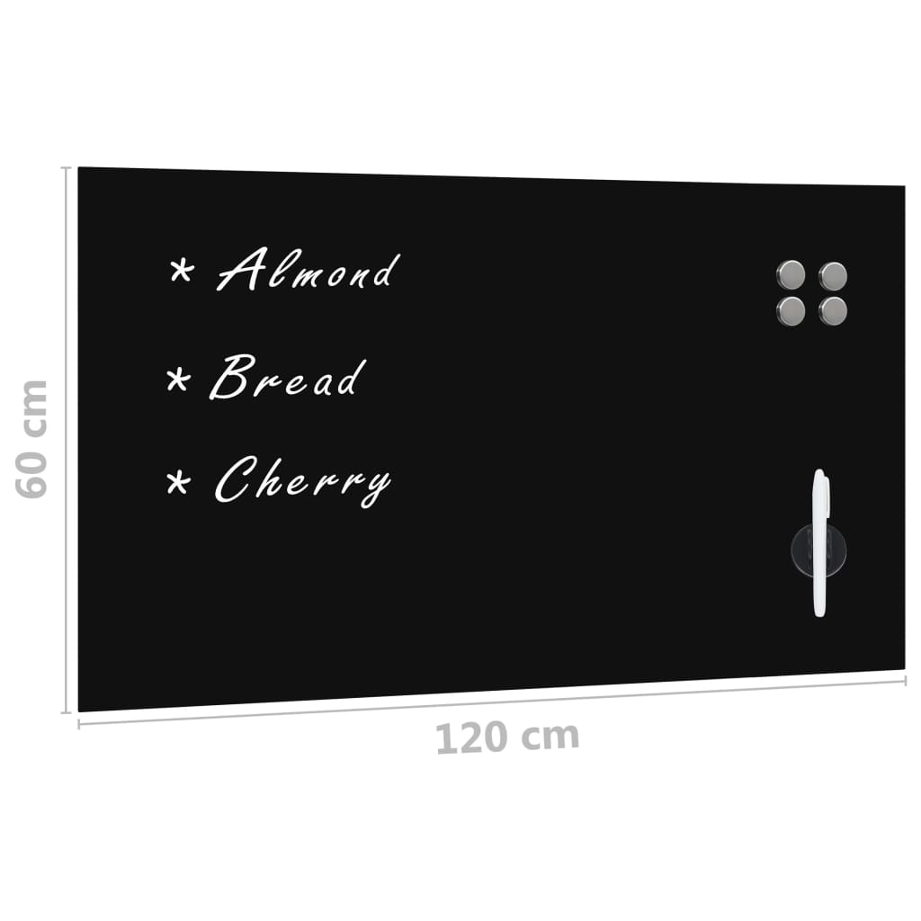 Lavagna Magnetica a Parete in Vetro 120x60 cm - homemem39
