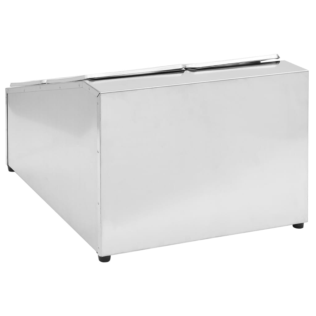 Supporto Gastronorm con 4 Contenitori GN 1/6 in Acciaio Inox - homemem39
