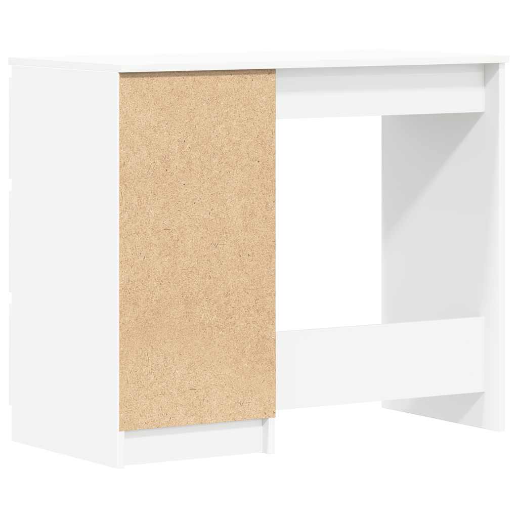 Scrivania Bianca 90x45x76 cm in Legno Multistrato - homemem39