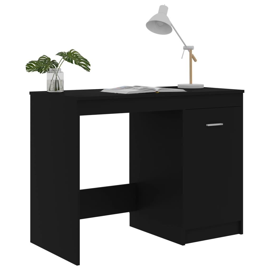 Scrivania Nera 100x50x76 cm in Legno Multistrato - homemem39