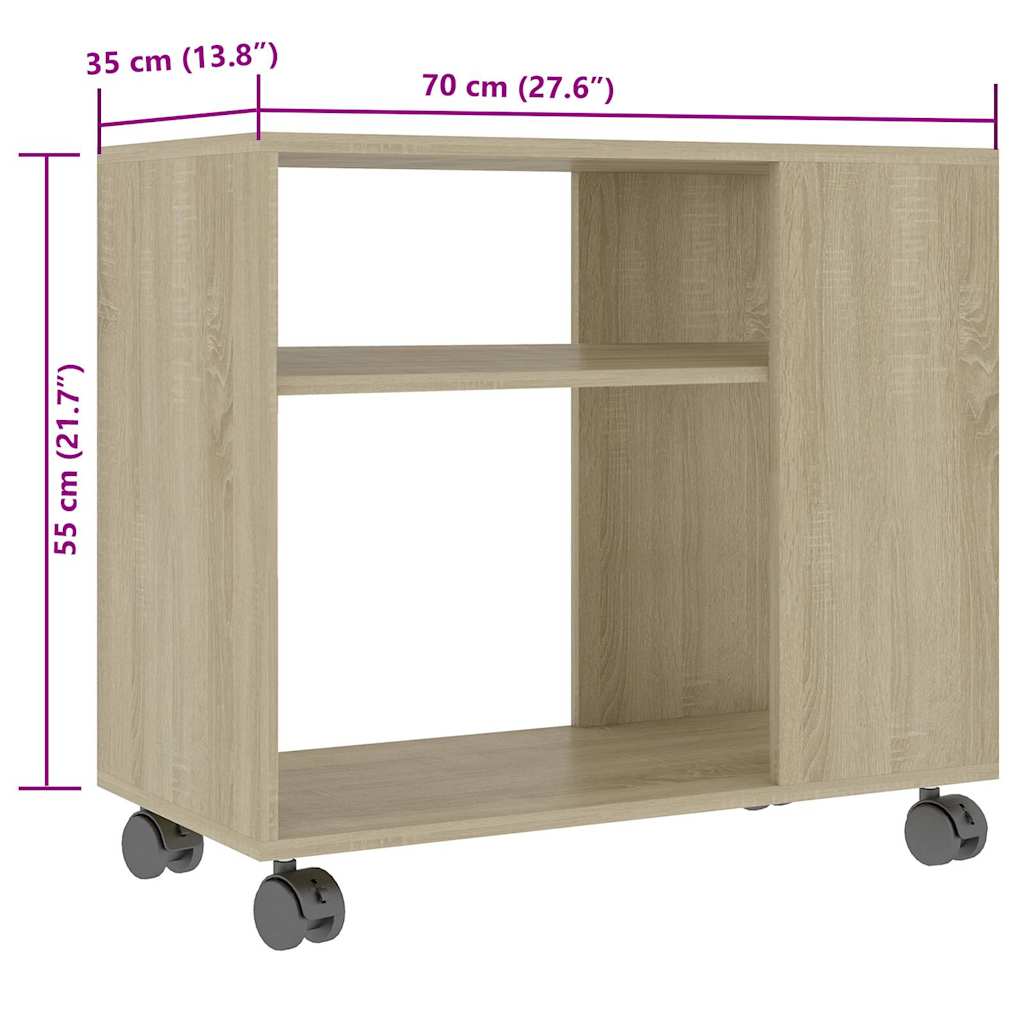 Tavolino da Salotto Rovere Sonoma 70x35x55 cm Legno Multistrato | homemem39