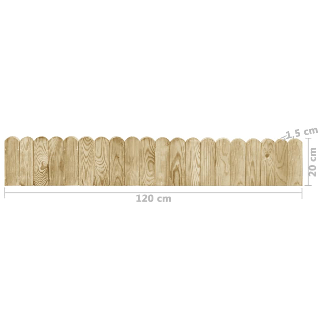 Rotoli di Bordura 3 pz 120 cm in Legno di Pino Impregnato | homemem39