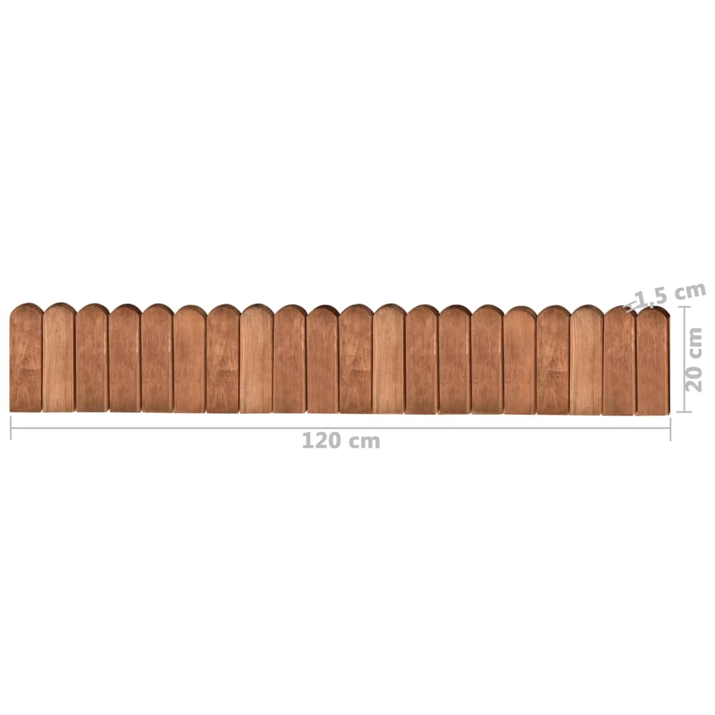 Rotoli di Bordura 3 pz 120 cm in Legno di Pino Impregnato | homemem39