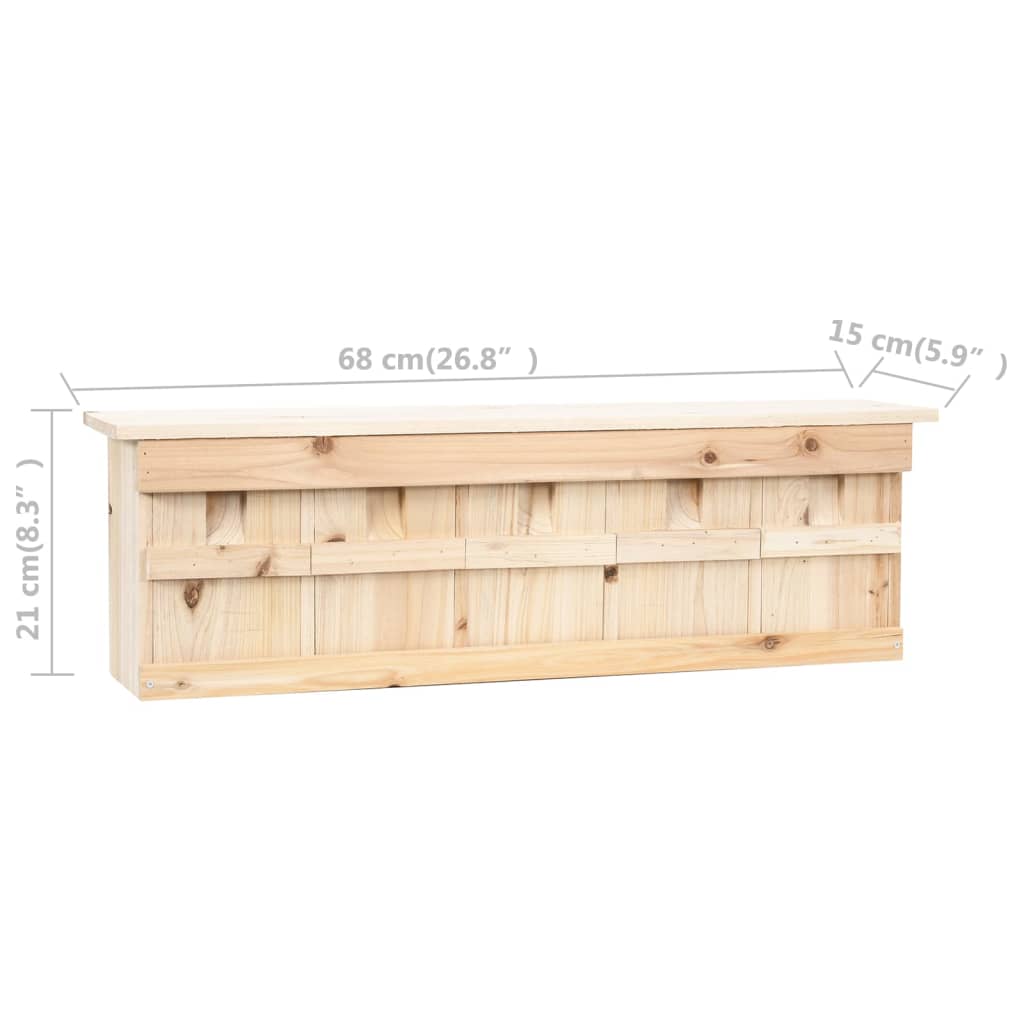Casetta per Passeri con 5 Camere 68x15x21 cm Legno di Abete | homemem39