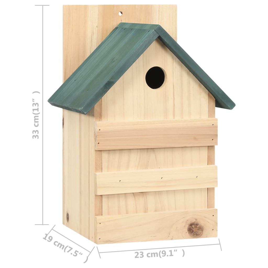 Casette per Uccelli 4 pz 23x19x33 cm in Legno di Abete - homemem39