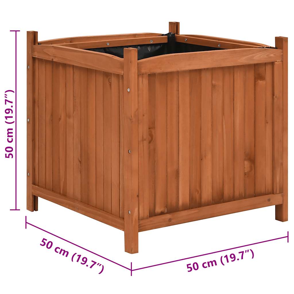 Fioriere Rialzate 2 pz 50x50x50 cm in Legno di Abete | homemem39