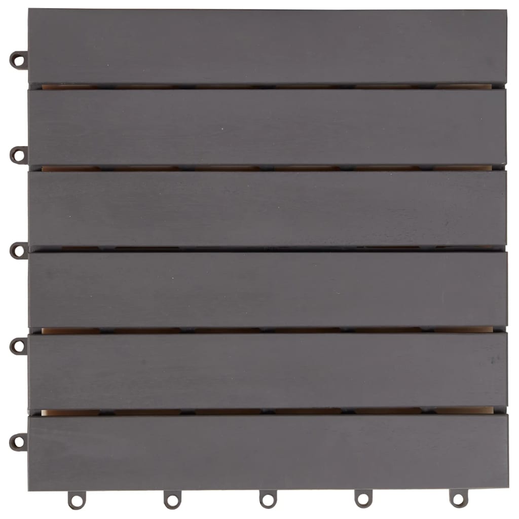 Pannelli Decking 20 pz Grigio Slavato 30x30cm Massello d'Acacia - homemem39