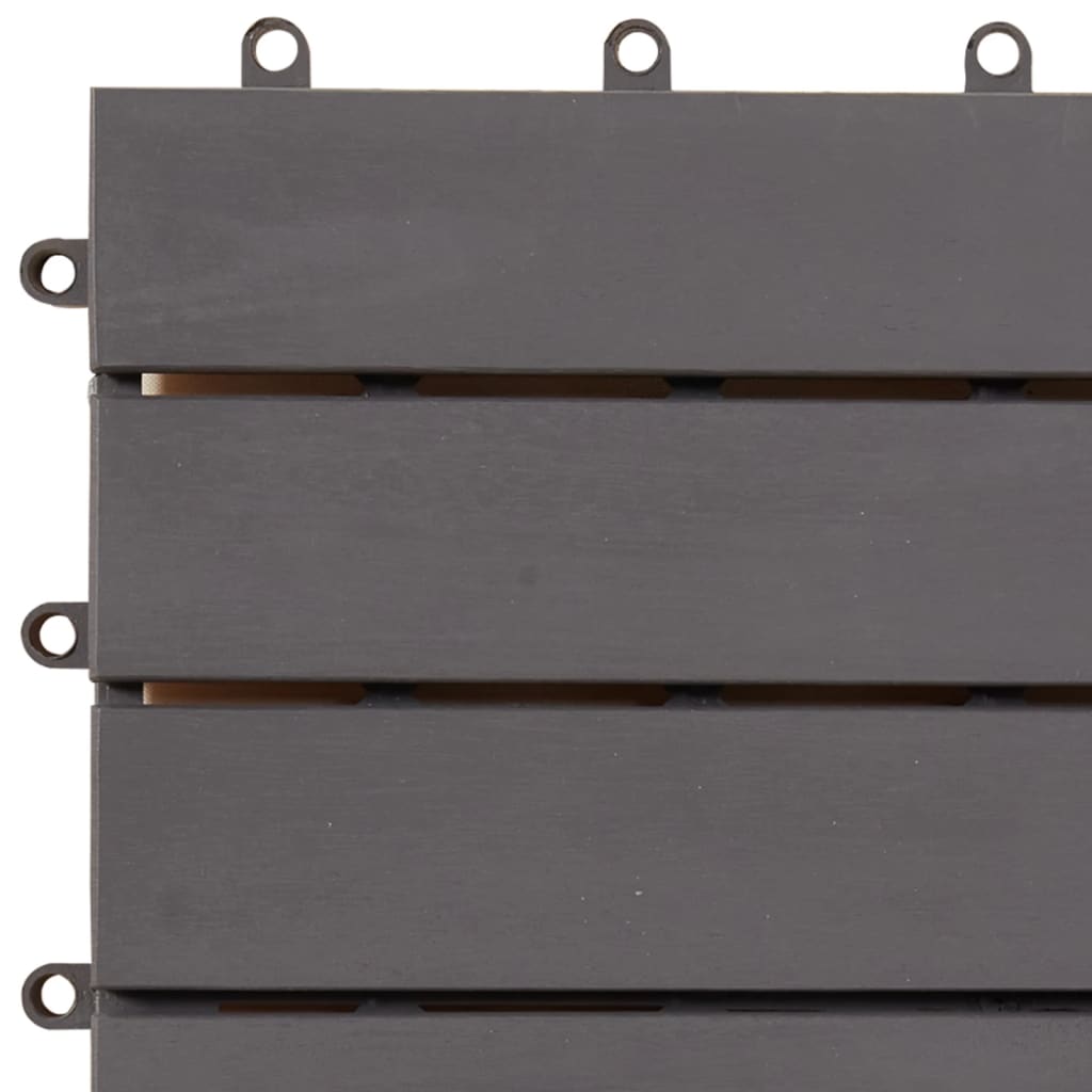 Pannelli Decking 20 pz Grigio Slavato 30x30cm Massello d'Acacia - homemem39