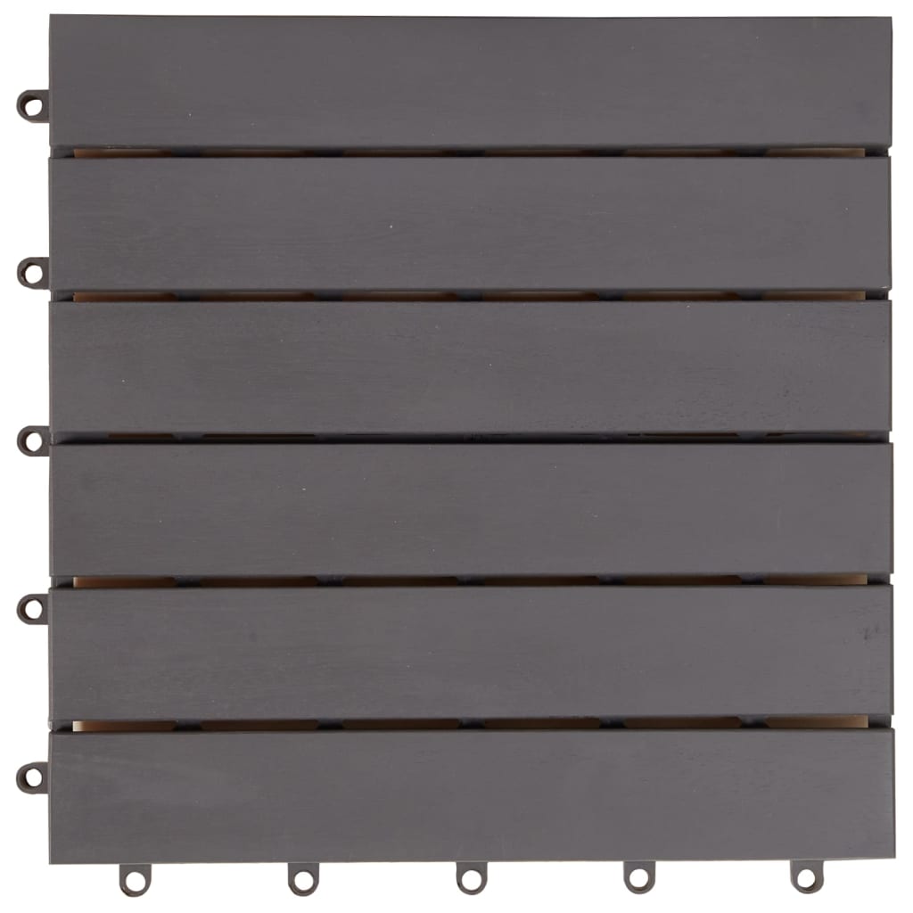 Pannelli Decking 30 pz Grigio Slavato 30x30cm Massello d'Acacia - homemem39