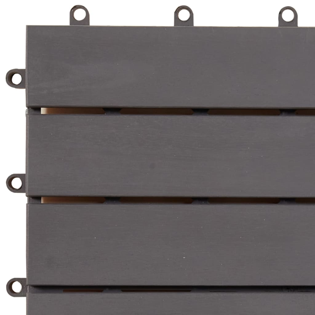 Pannelli Decking 30 pz Grigio Slavato 30x30cm Massello d'Acacia - homemem39