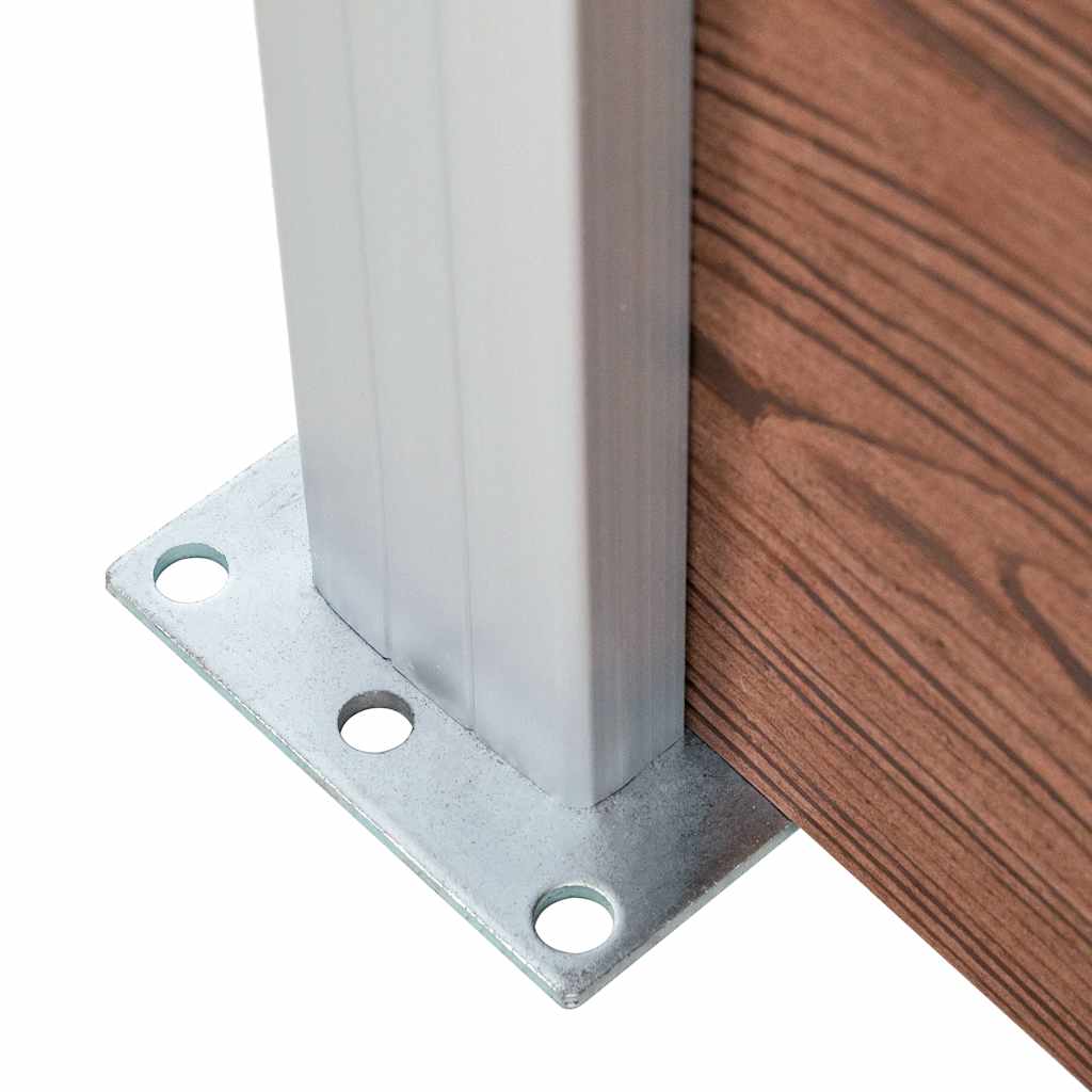 Pannelli Recinzione 1 Quadrato 1 Inclinato 273x186 cm Marrone | homemem39