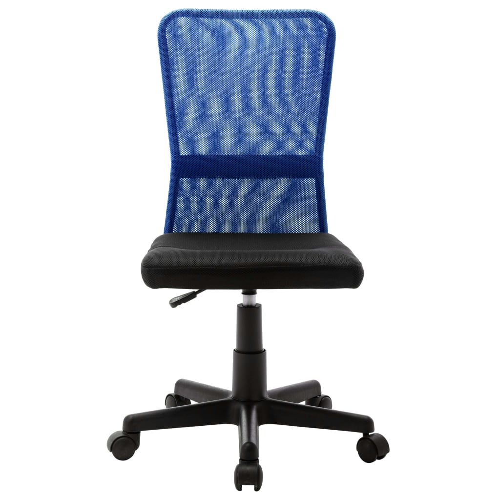 Sedia da Ufficio Nero e Blu 44x52x100 cm in Tessuto a Rete - homemem39