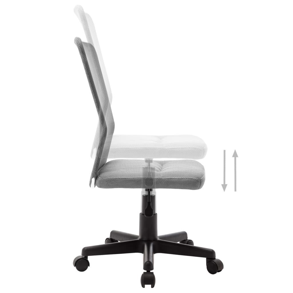 Sedia da Ufficio Grigia 44x52x100 cm in Tessuto a Rete - homemem39
