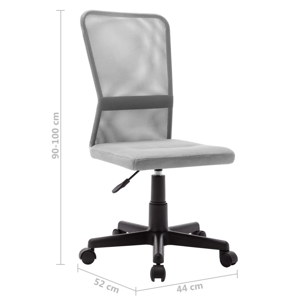 Sedia da Ufficio Grigia 44x52x100 cm in Tessuto a Rete - homemem39
