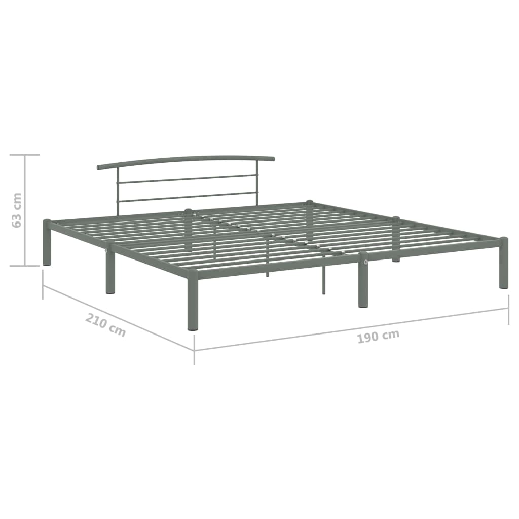 Giroletto Grigio in Metallo 180x200 cm | homemem39