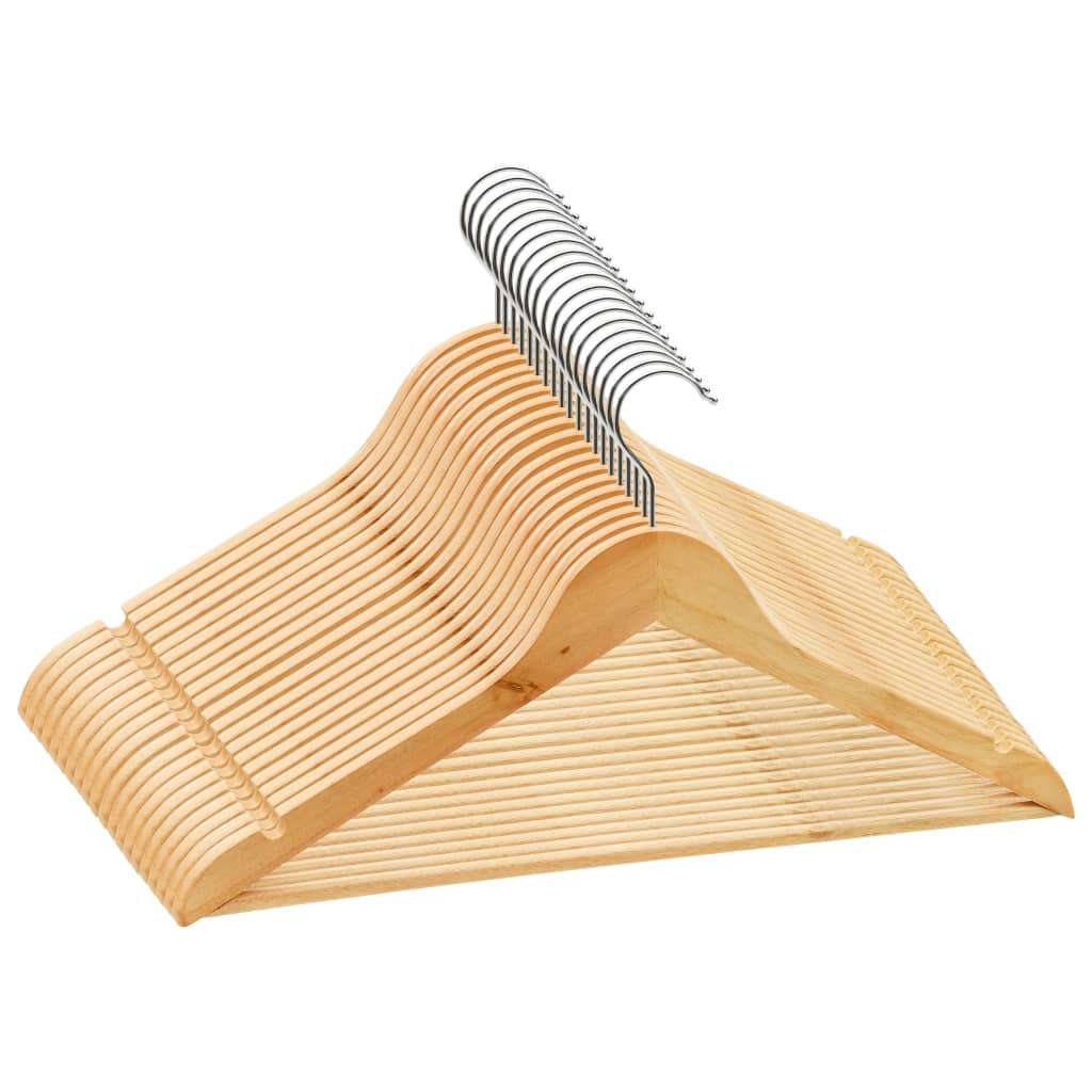 Set Appendiabiti 20 pz Antiscivolo in Legno Duro - homemem39