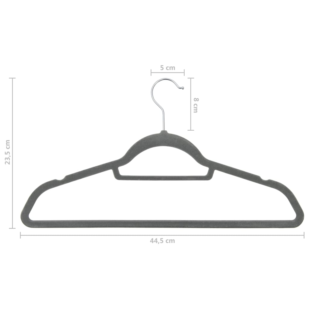 Set Appendiabiti 20 pz Antiscivolo Grigio in Velluto - homemem39