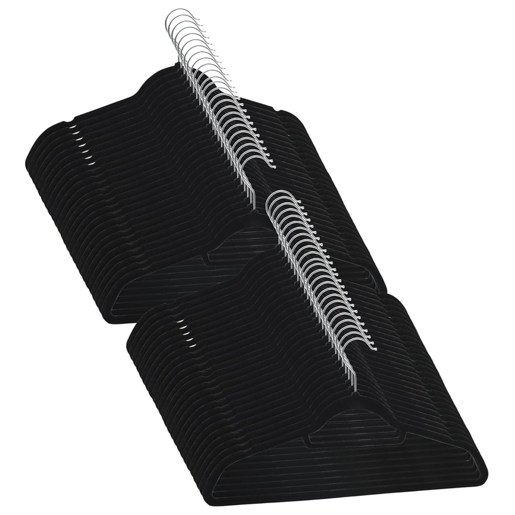Set Appendiabiti 50 pz Antiscivolo Nero in Velluto - homemem39