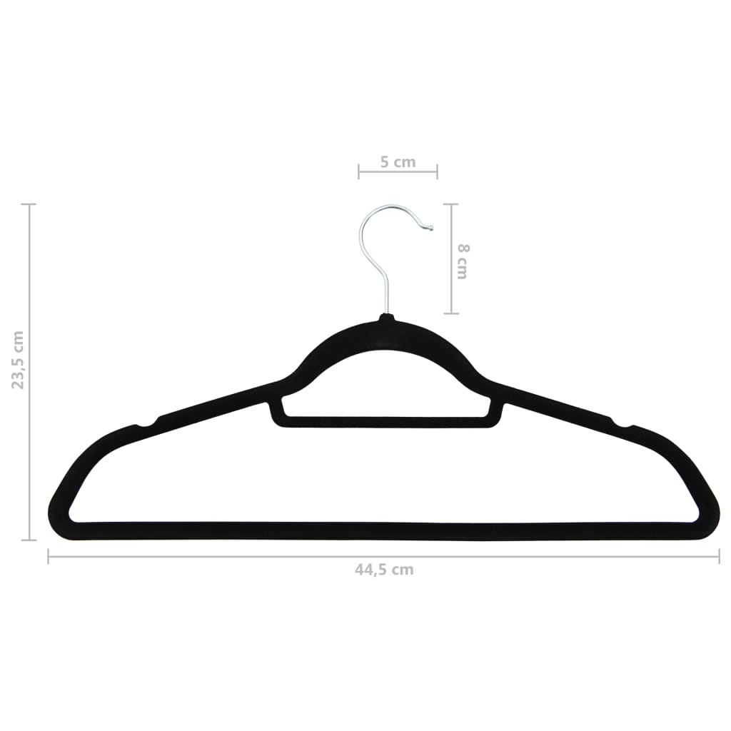 Set Appendiabiti 50 pz Antiscivolo Nero in Velluto | homemem39