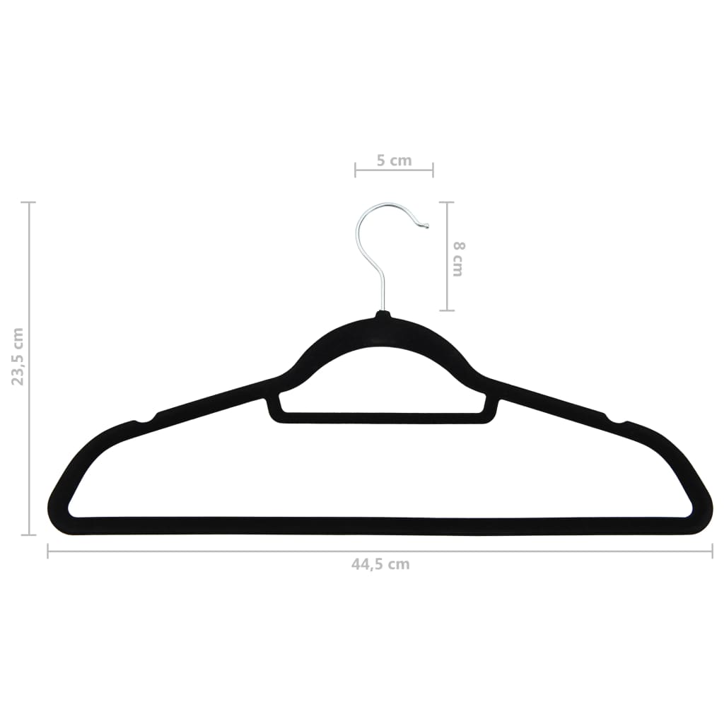 Set Appendiabiti 100 pz Antiscivolo Nero in Velluto - homemem39