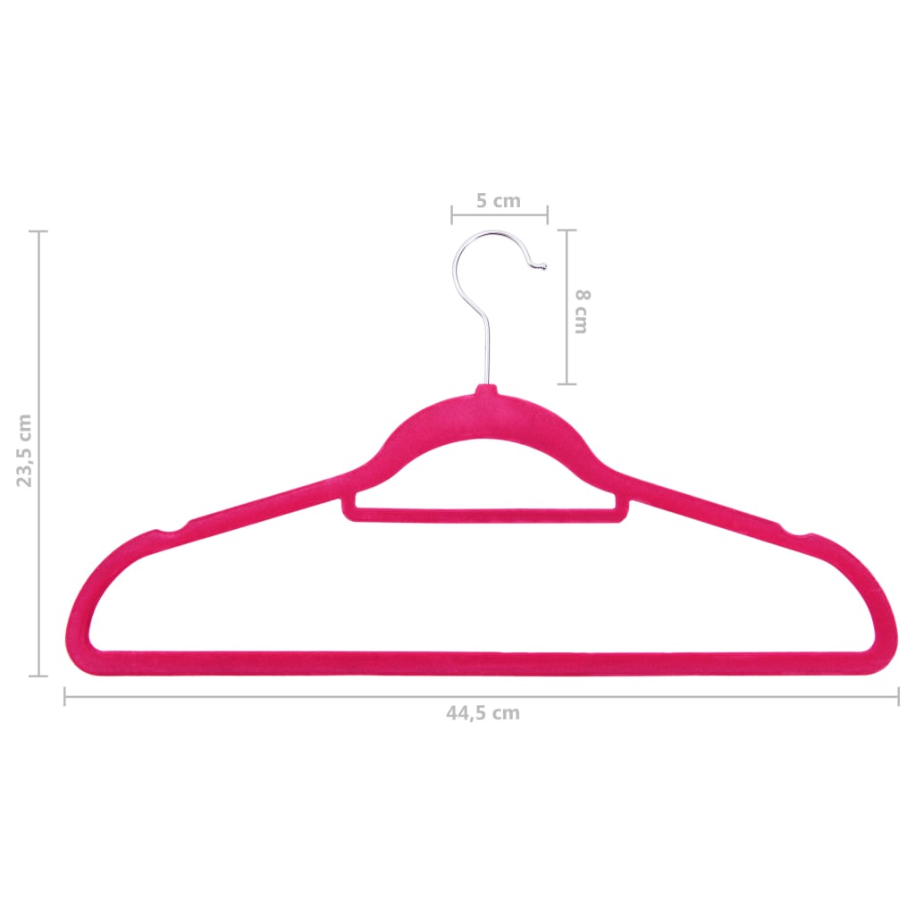 Set Appendiabiti 50 pz Antiscivolo Rosa in Velluto - homemem39