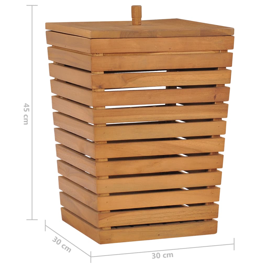Cesto Portabiancheria 30x30x45 cm in Massello di Teak | homemem39