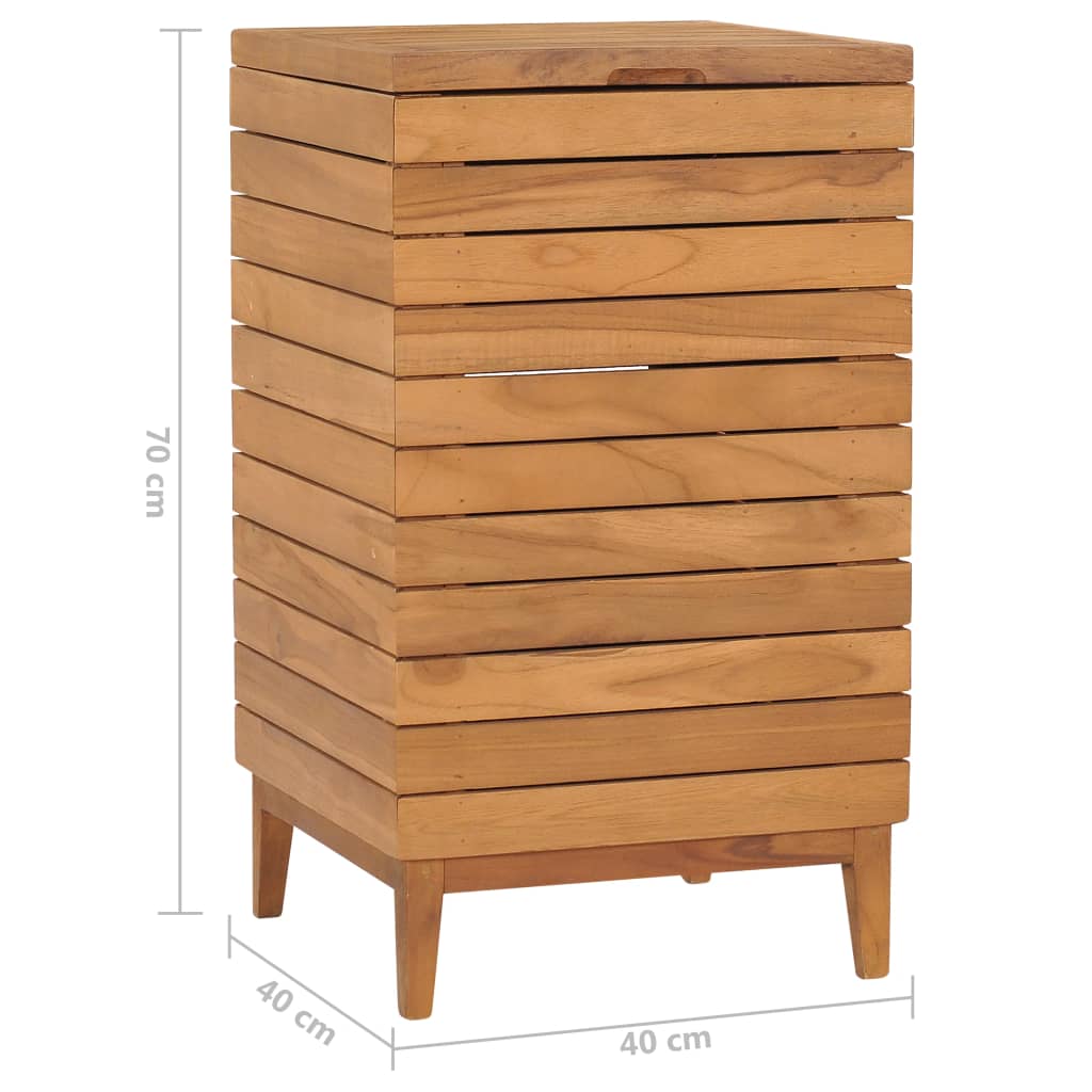 Cesto Portabiancheria 40x40x70 cm in Massello di Teak | homemem39