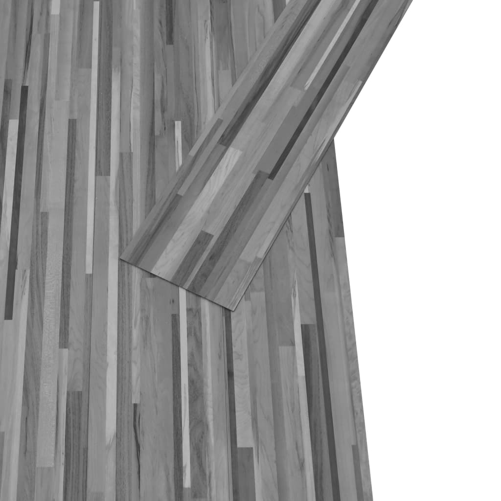 Listoni Pavimento in PVC 4,46m² 3mm Autodesivi Grigio a Strisce - homemem39
