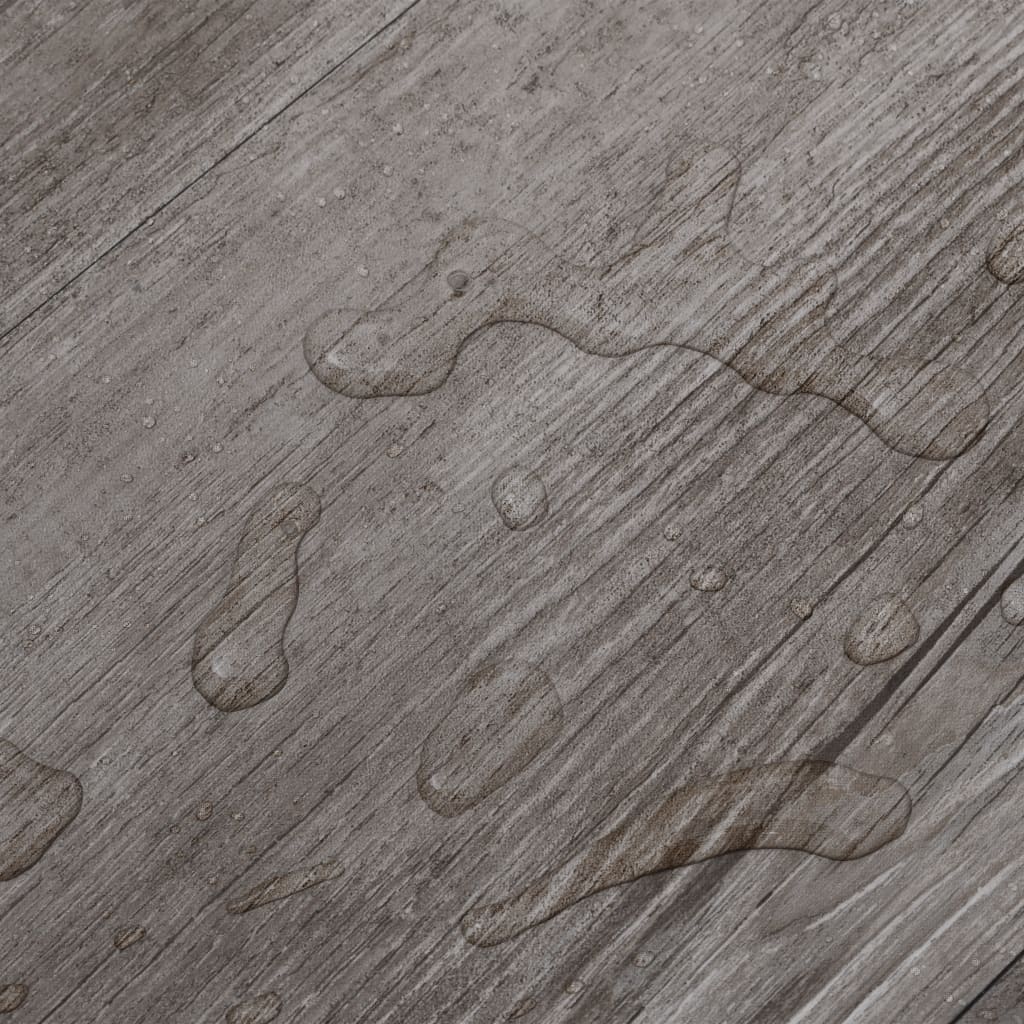 Listoni Pavimento in PVC 5,02 m² 2 mm Autoadesivi Legno Marrone - homemem39