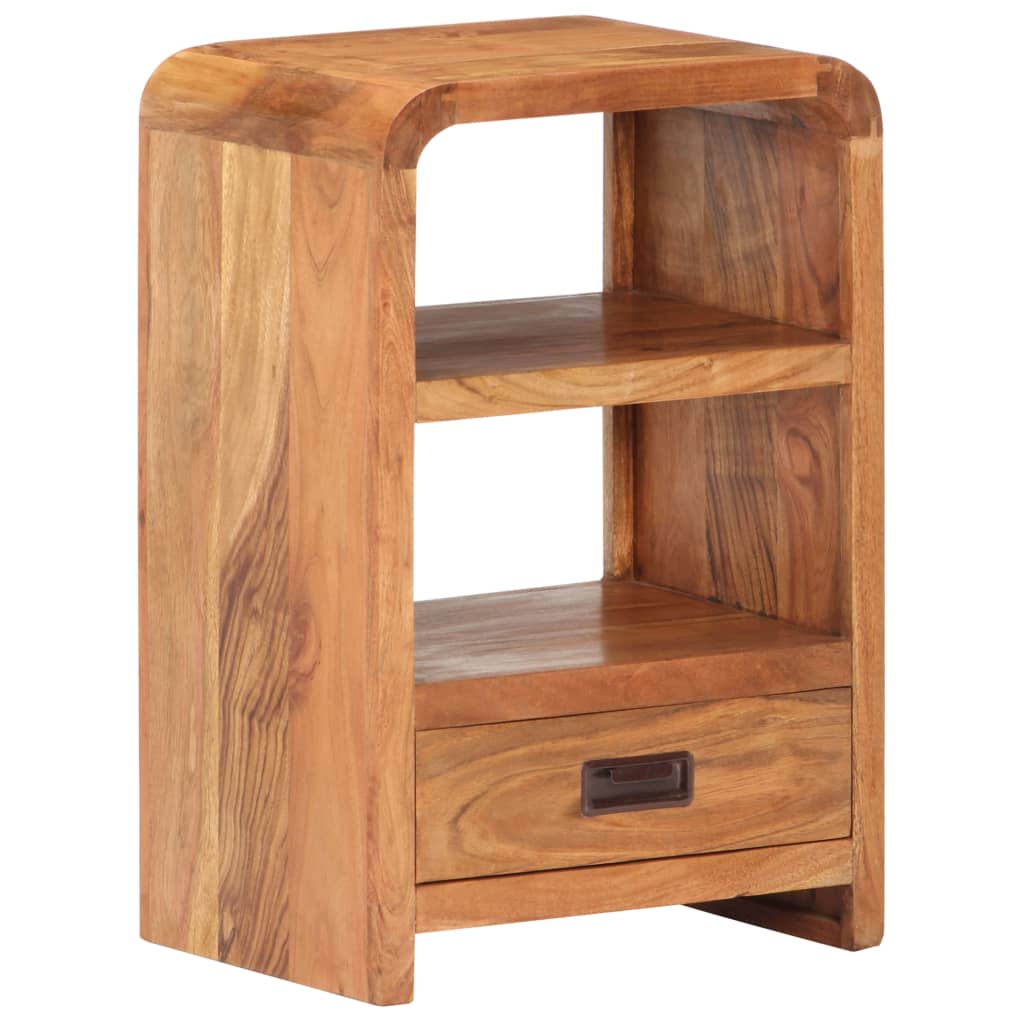 Comodino 40x30x60 cm in Legno Massello Acacia Finitura Ambra | homemem39