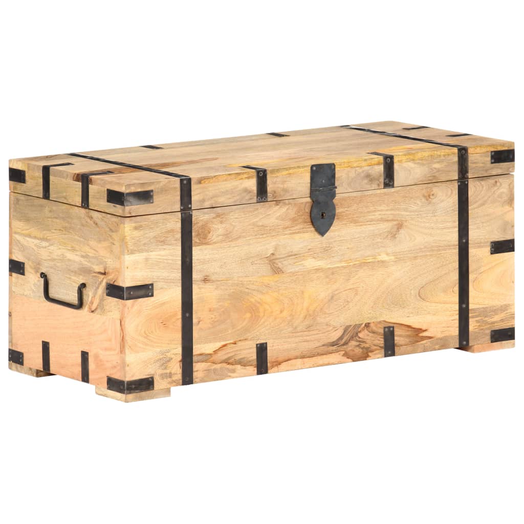Baule 90x40x40 cm in Legno Massello di Mango - homemem39
