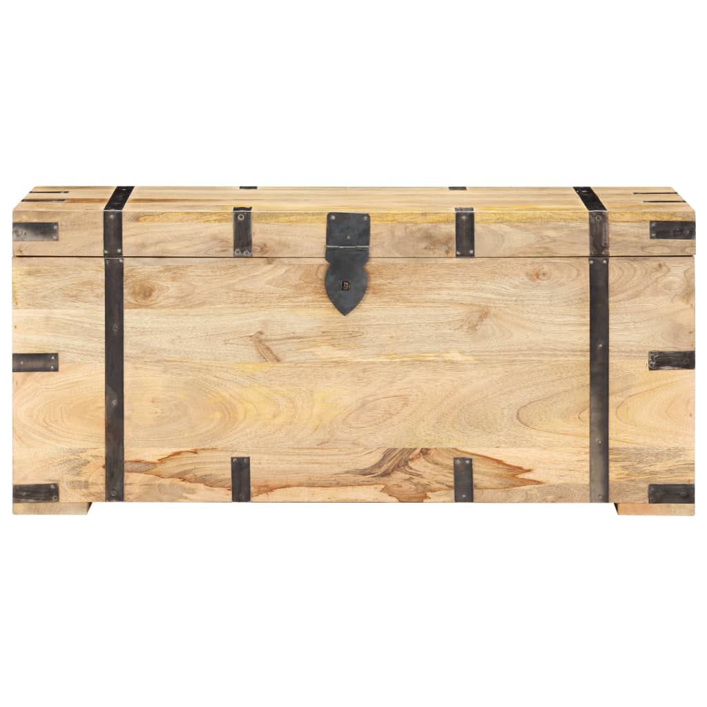 Baule 90x40x40 cm in Legno Massello di Mango - homemem39