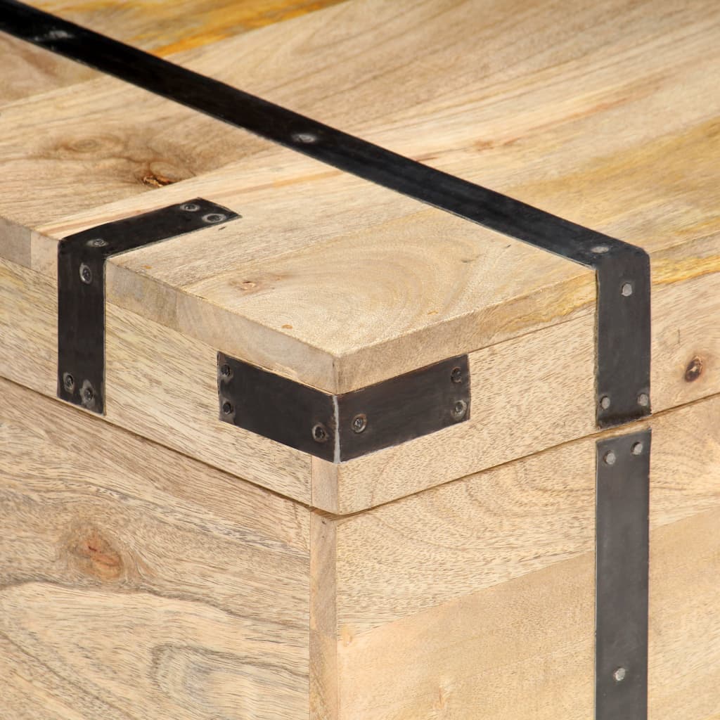 Baule 90x40x40 cm in Legno Massello di Mango - homemem39
