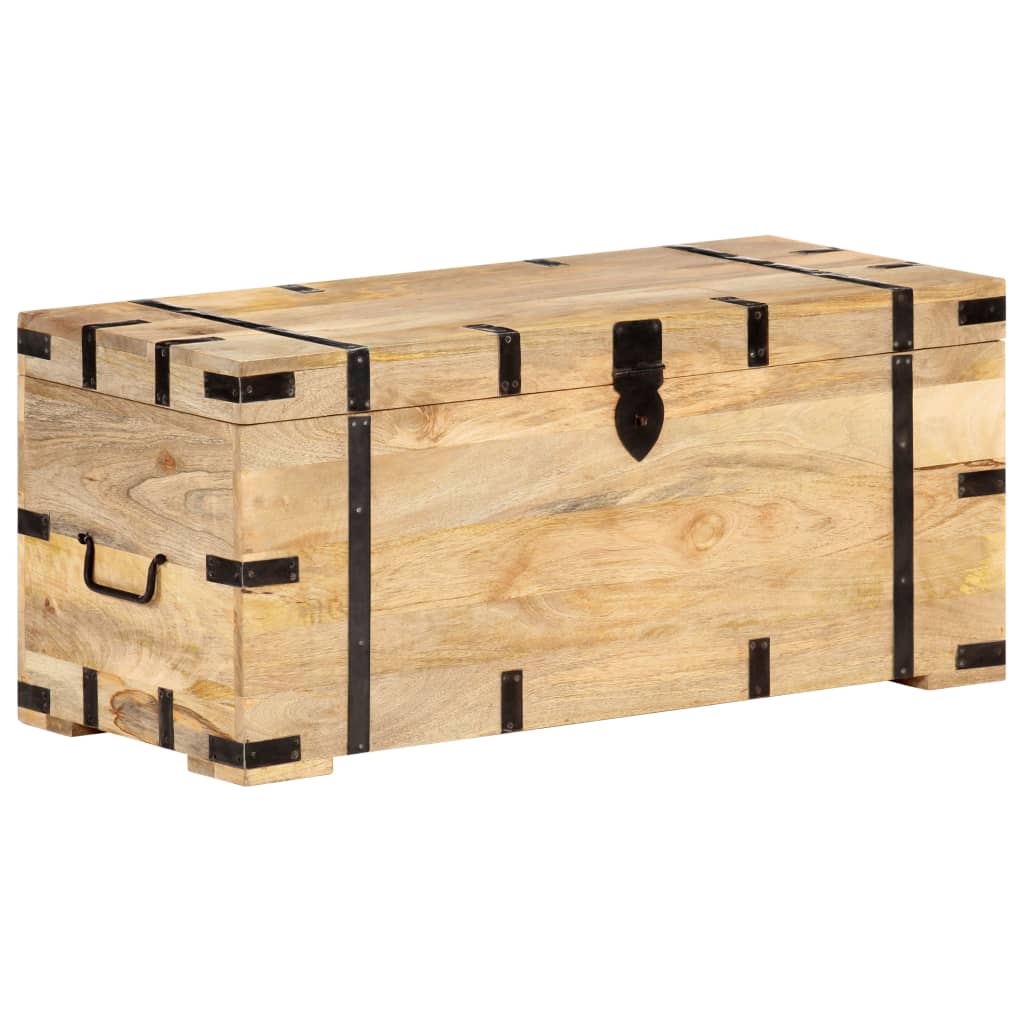 Baule 90x40x40 cm in Legno Massello di Mango - homemem39