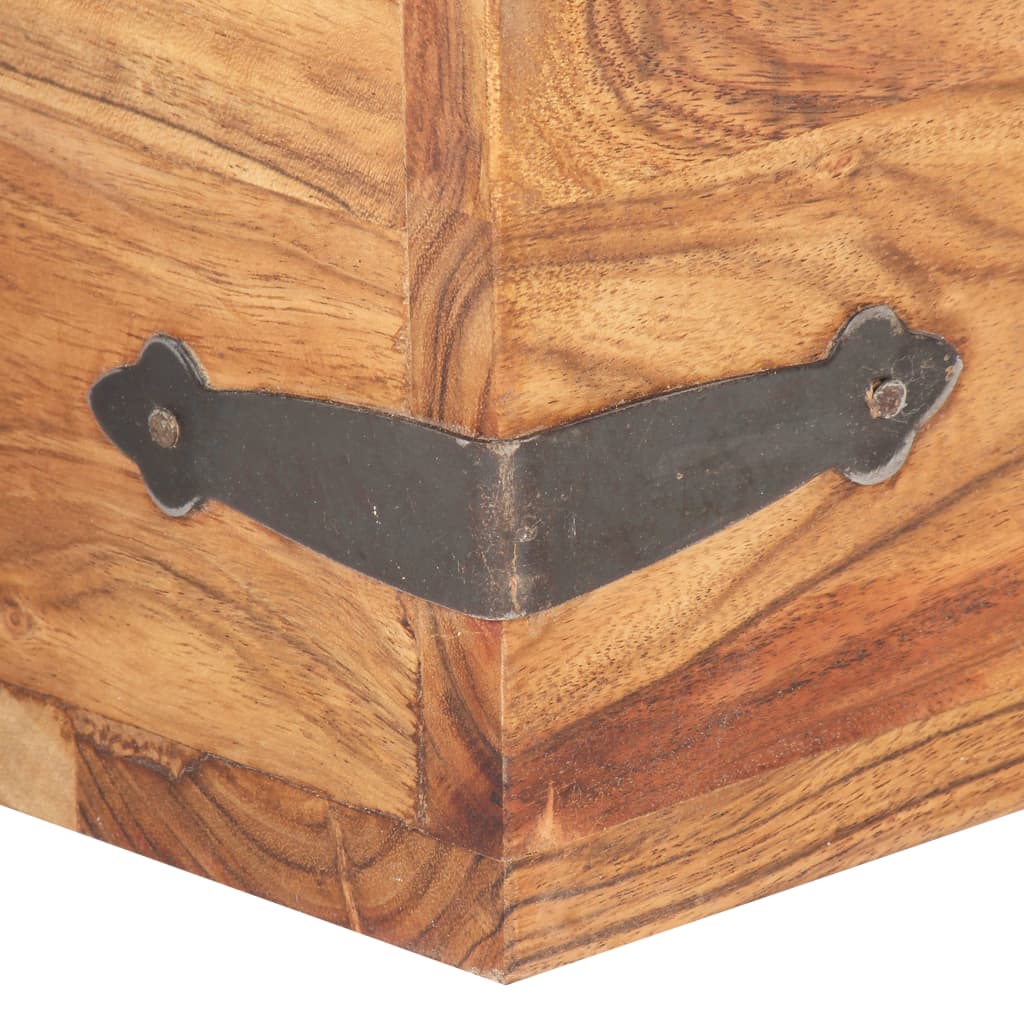 Baule 40x40x40 cm in Legno Massello di Acacia - homemem39