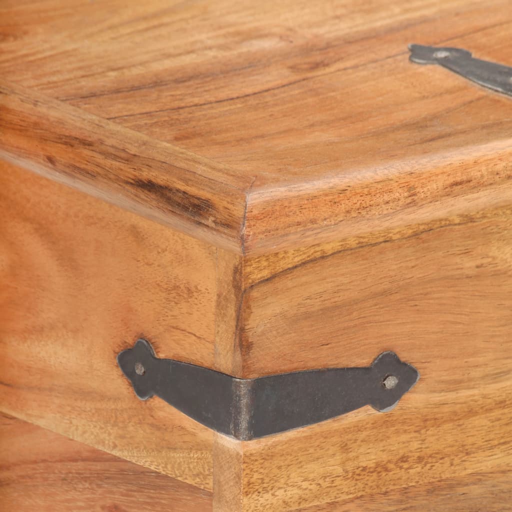 Baule 40x40x40 cm in Legno Massello di Acacia - homemem39