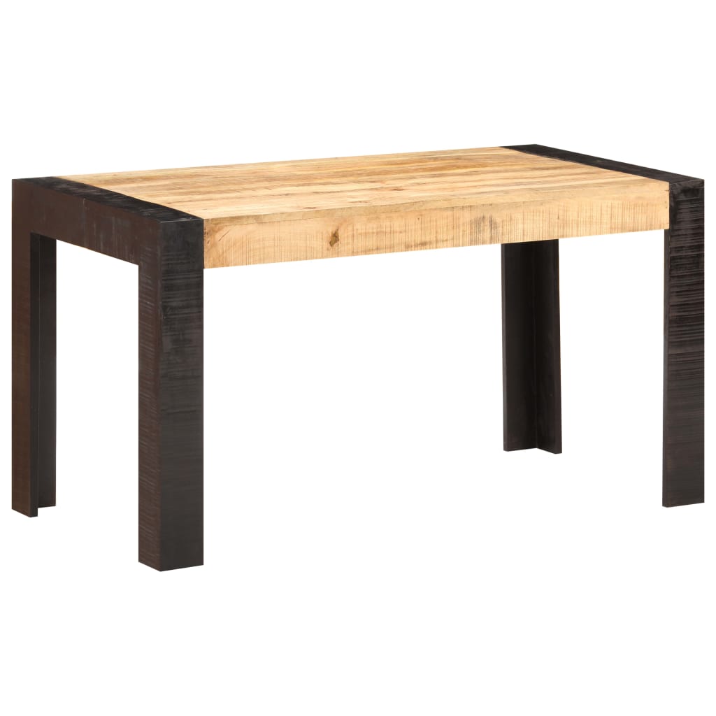 Tavolo da Pranzo 140x70x76 cm in Legno Massello di Mango Grezzo