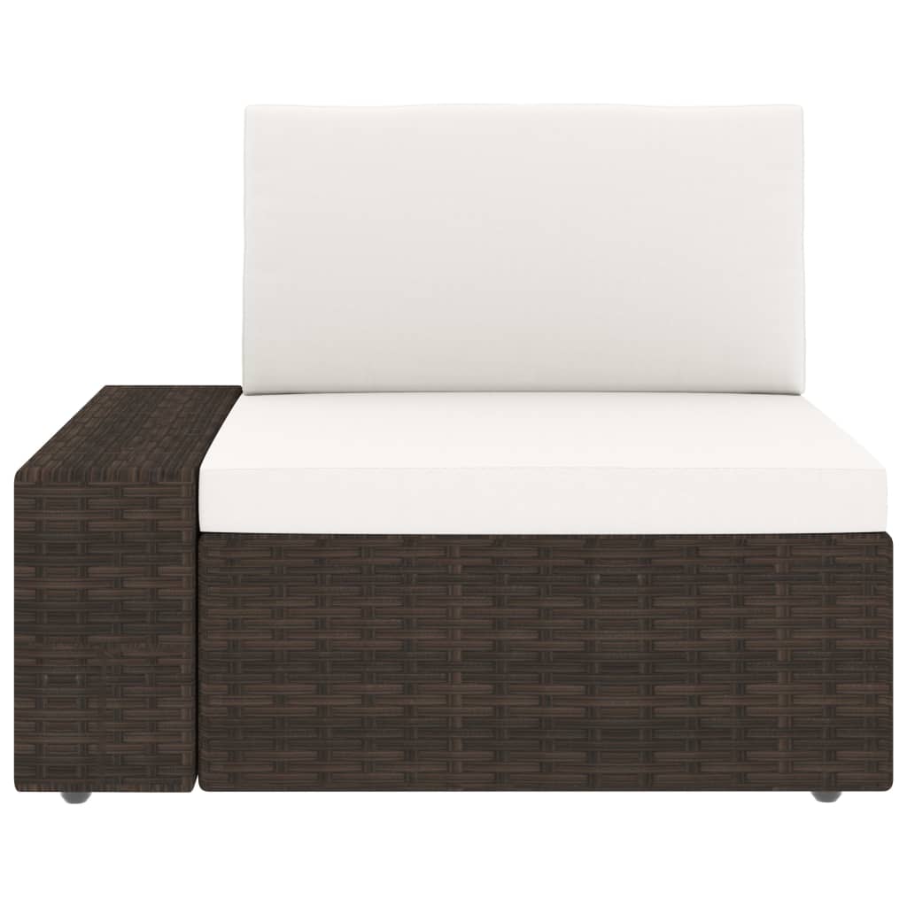 Set Divani da Giardino 5 pz in Polyrattan Marrone
