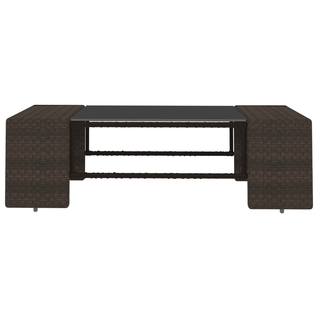 Set Divani da Giardino 8 pz in Polyrattan Marrone