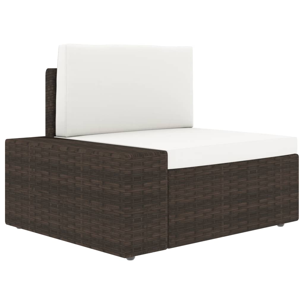 Set Divani da Giardino 9 pz in Polyrattan Marrone
