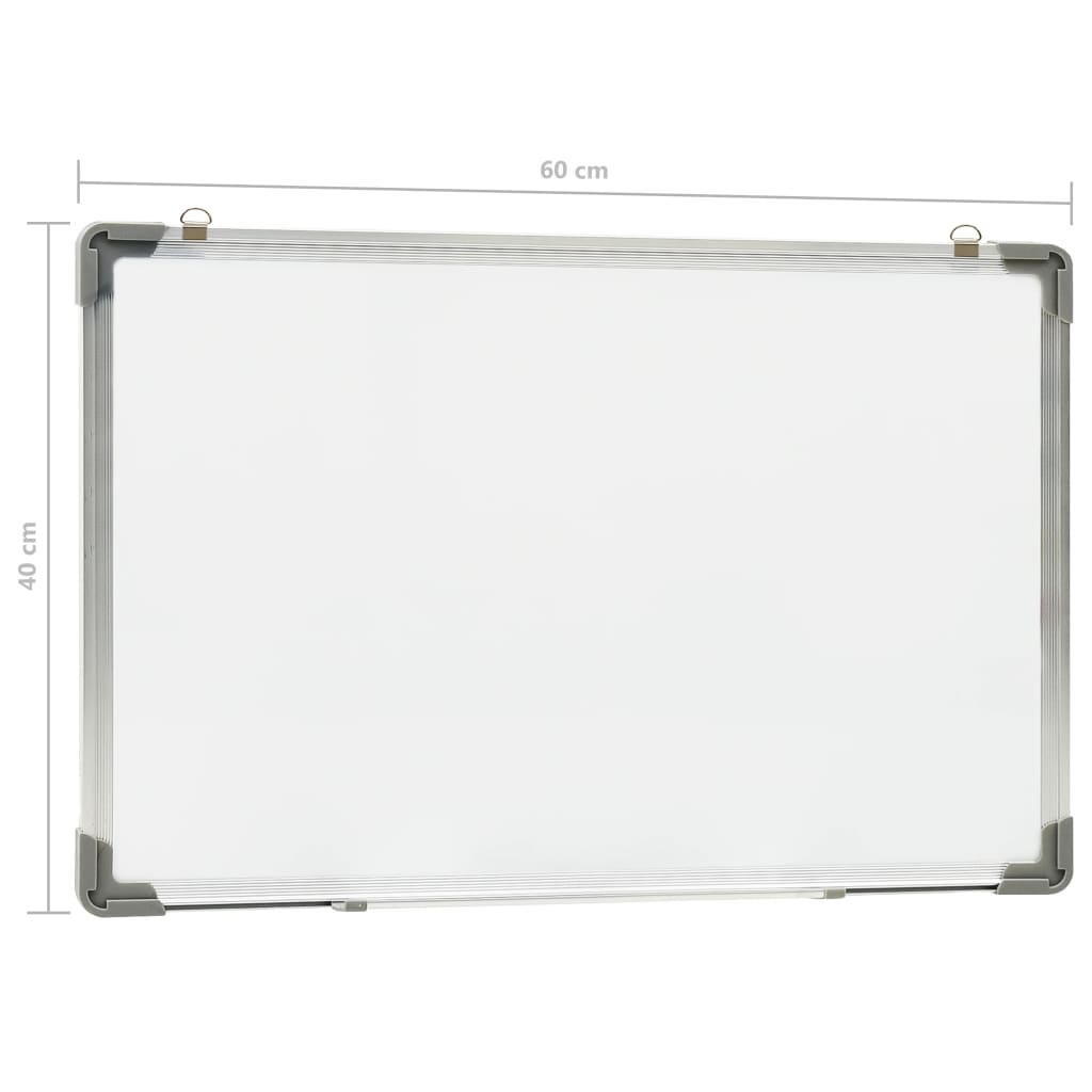 Lavagna Magnetica Bianca Cancellabile a Secco 60x40 cm Acciaio | homemem39