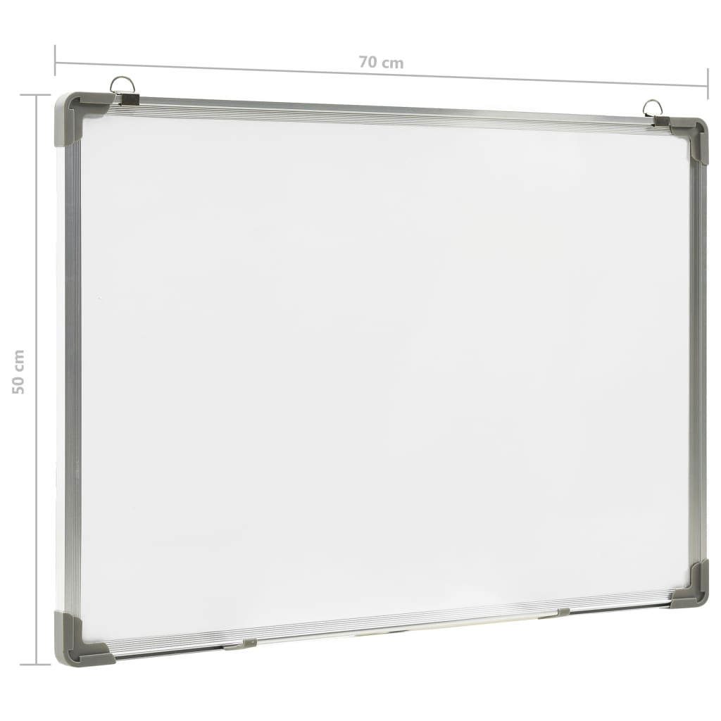 Lavagna Magnetica Bianca Cancellabile a Secco 70x50 cm Acciaio - homemem39
