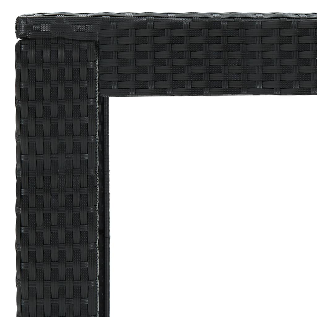 Black Garden Bar Table 100x60.5x110.5 cm Polyrattan