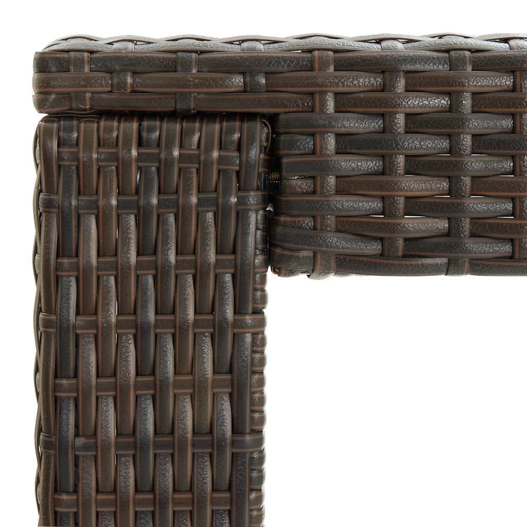 Tavolo Bar da Giardino Marrone 140,5x60,5x110,5 cm Polyrattan - homemem39