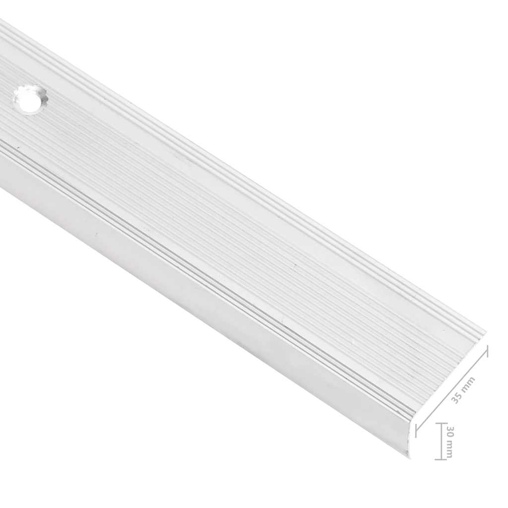 Profili a L per Gradini 15 pz in Alluminio 90 cm Argento | homemem39