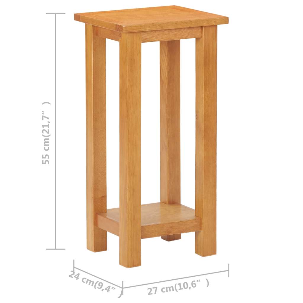 Tavolino da Salotto 27x24x55 cm in Massello di Rovere