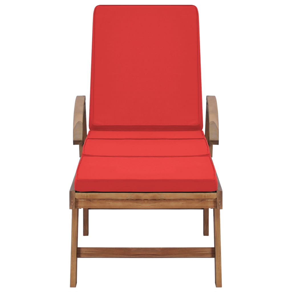 Lettini Prendisole con Cuscini 2 pz in Legno di Teak Rosso - homemem39