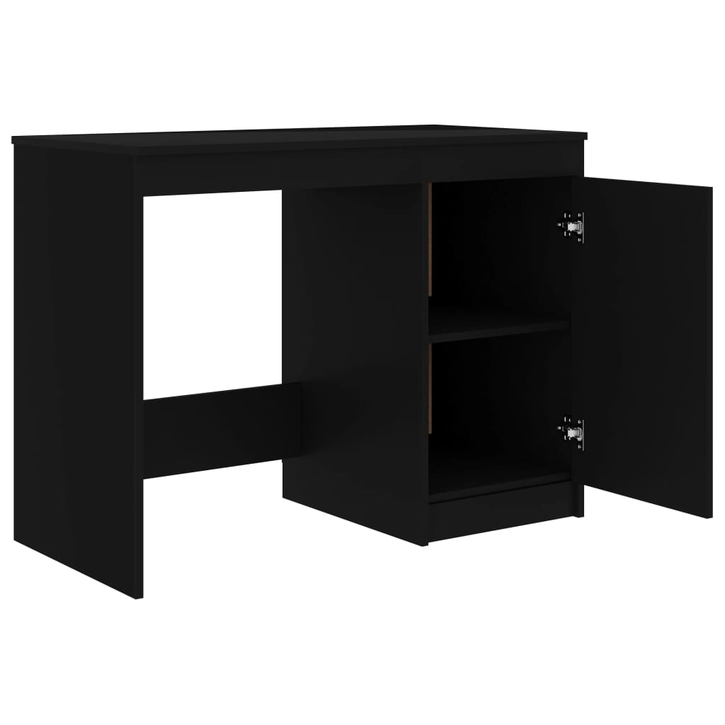 Scrivania Nera 140x50x76 cm in Truciolato - homemem39